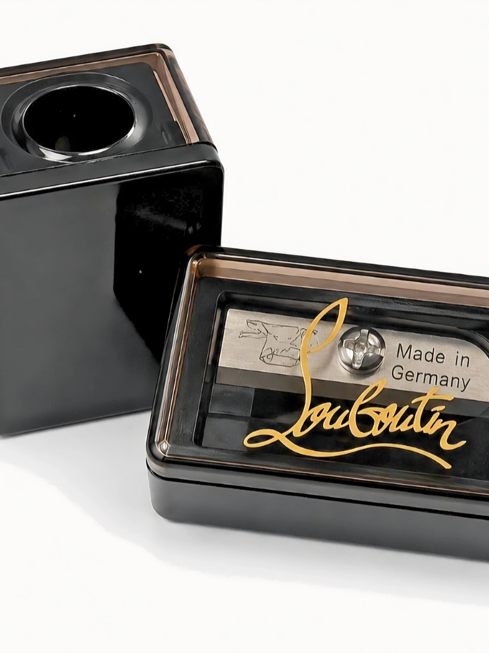 Christian Louboutin Single Hole Makeup Pencil Sharpener Black/Gold